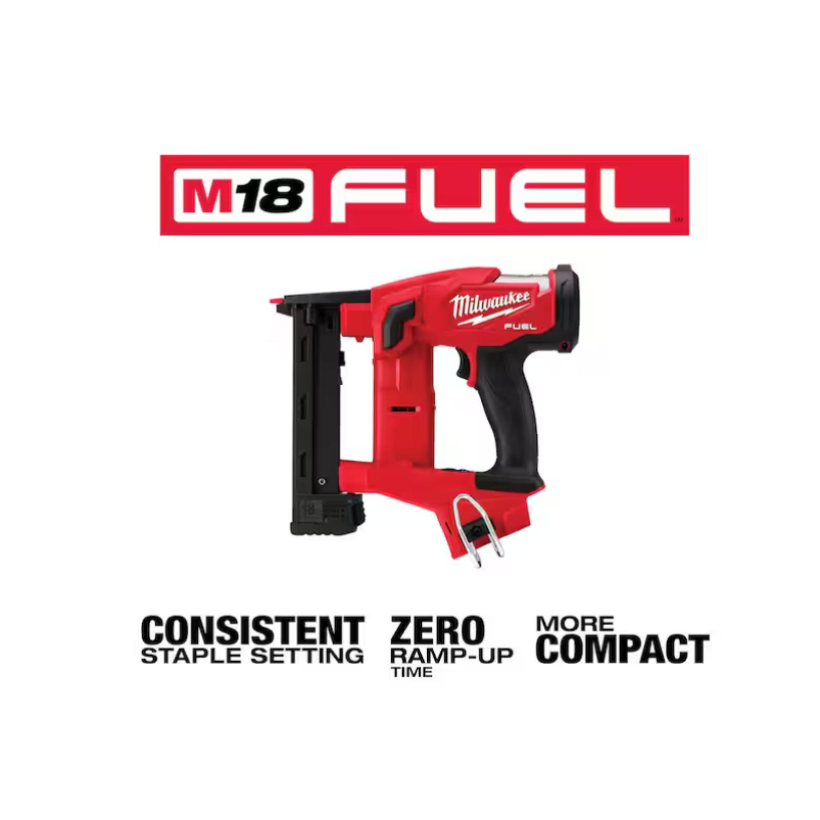 NEW! - Milwaukee M18 FUEL 18-Volt Lithium-Ion Brushless Cordless 18-Gauge 1/4 in. Narrow Crown Stapler (Tool-Only)