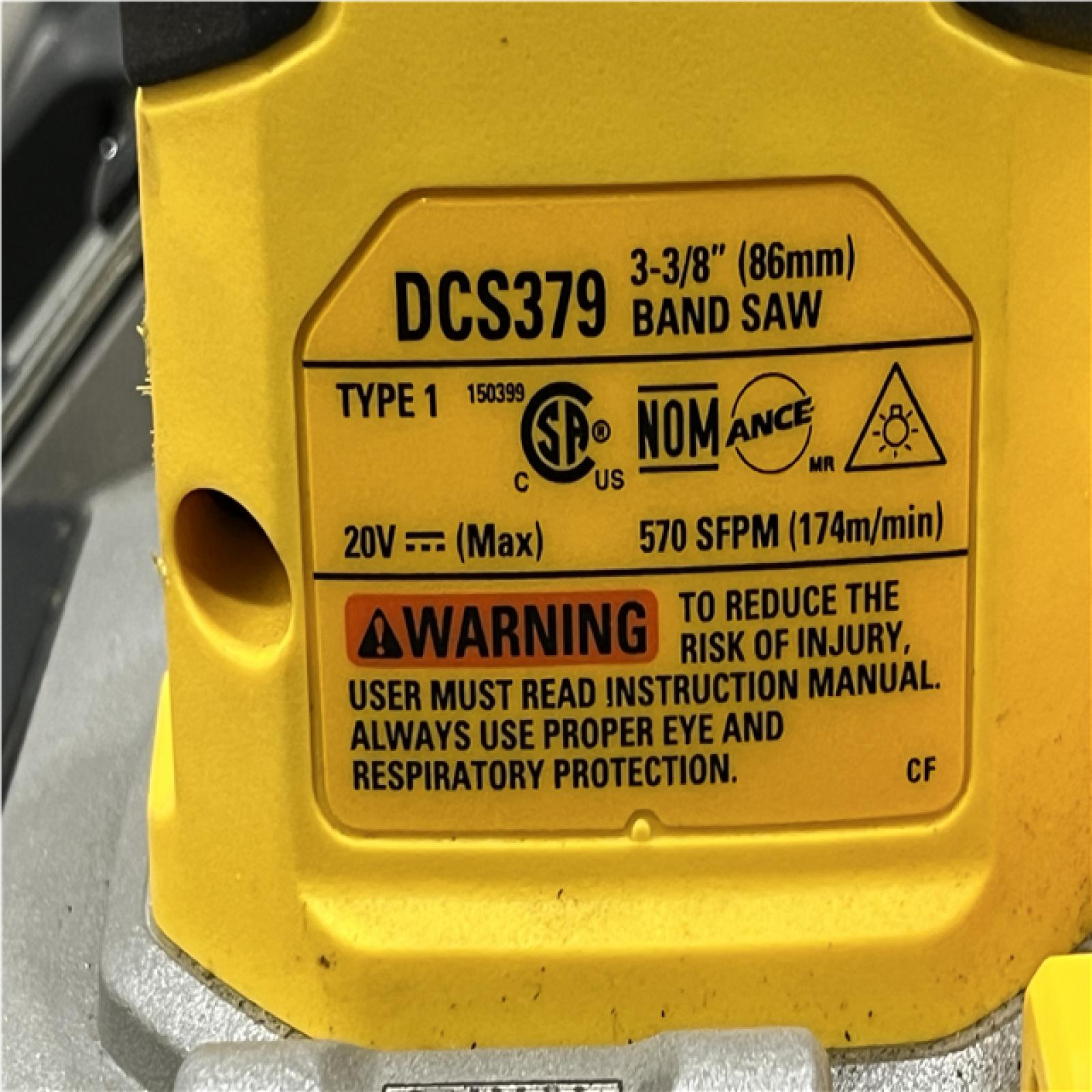 AS-IS DEWALT 20V MAX XR Brushless Dual Trigger Lithium-Ion Cordless Mid-Size Bandsaw (Tool Only)