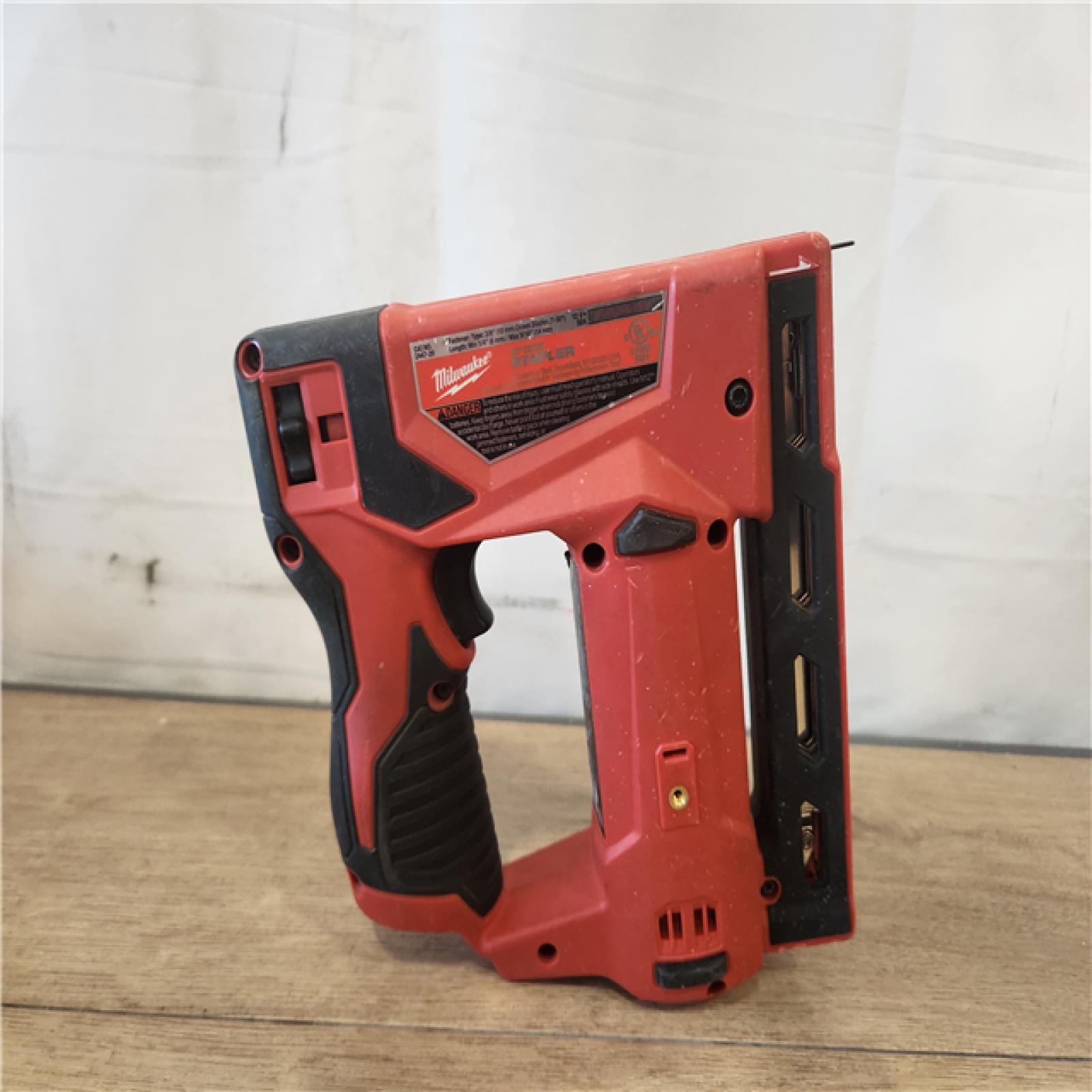 AS-IS- Milwaukee 12-Volt Lithium-Ion Cordless 3/8 in. Crown Stapler (Tool-Only)
