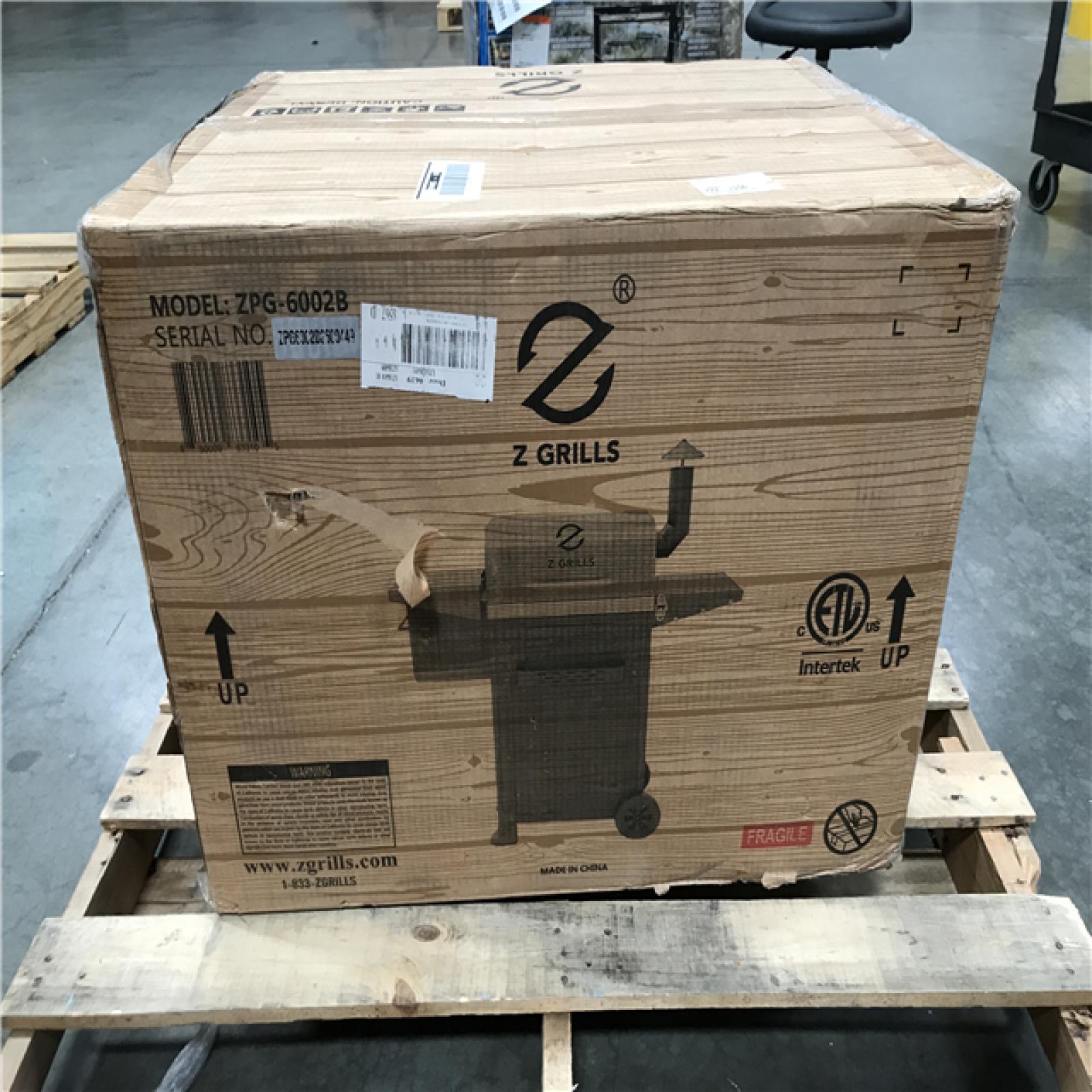 CALIFORNIA AS-IS Z GRILLS WOOD PELLET GRILL MODEL:zpg-6002b
