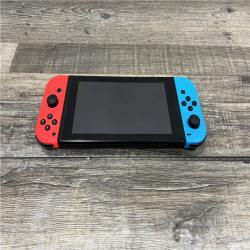 AS-IS Nintendo Switch with Neon Blue and Neon Red Joy-Con