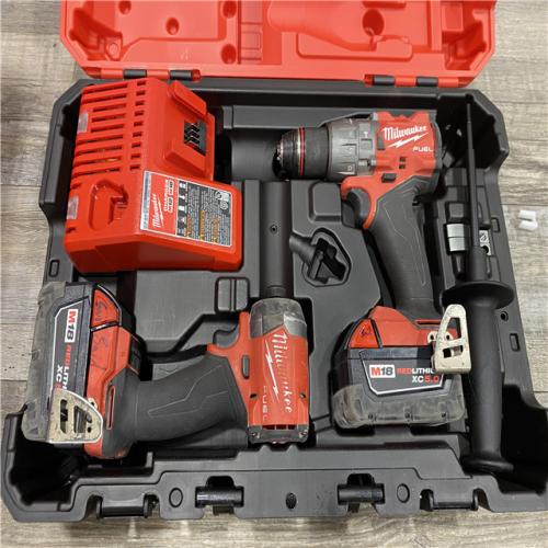 AS-IS Milwaukee FUEL 18V Lithium-Ion Brushless Cordless Hammer Drill and Impact Driver Combo Kit
