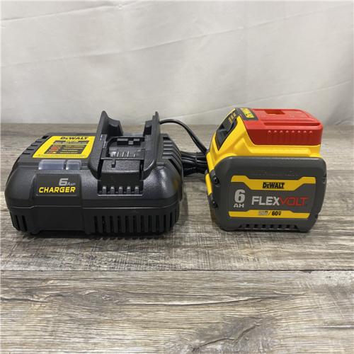 AS-IS DEWALT FLEXVOLT 20V/60V MAX Lithium-Ion 6.0Ah Battery Pack with 6 Amp Output Charger