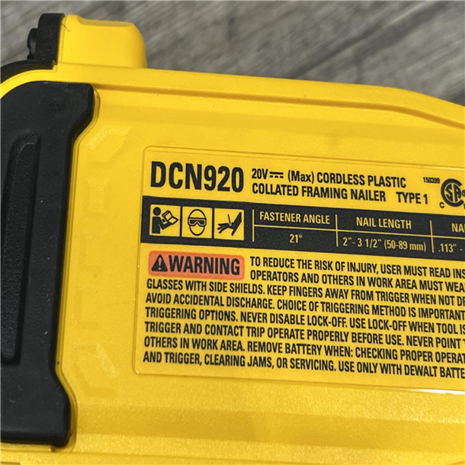 AS-IS DEWALT 20-Volt 21° Cordless Framing Nailer (Tool-Only)