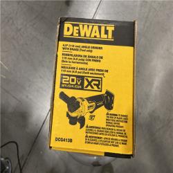 NEW! - DEWALT 20V MAX XR Cordless Brushless 4.5 in. Paddle Switch Small Angle Grinder with Kickback Brake (Tool Only)
