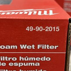 NEW -  Milwaukee Foam Wet Filter (Lot Of 6)