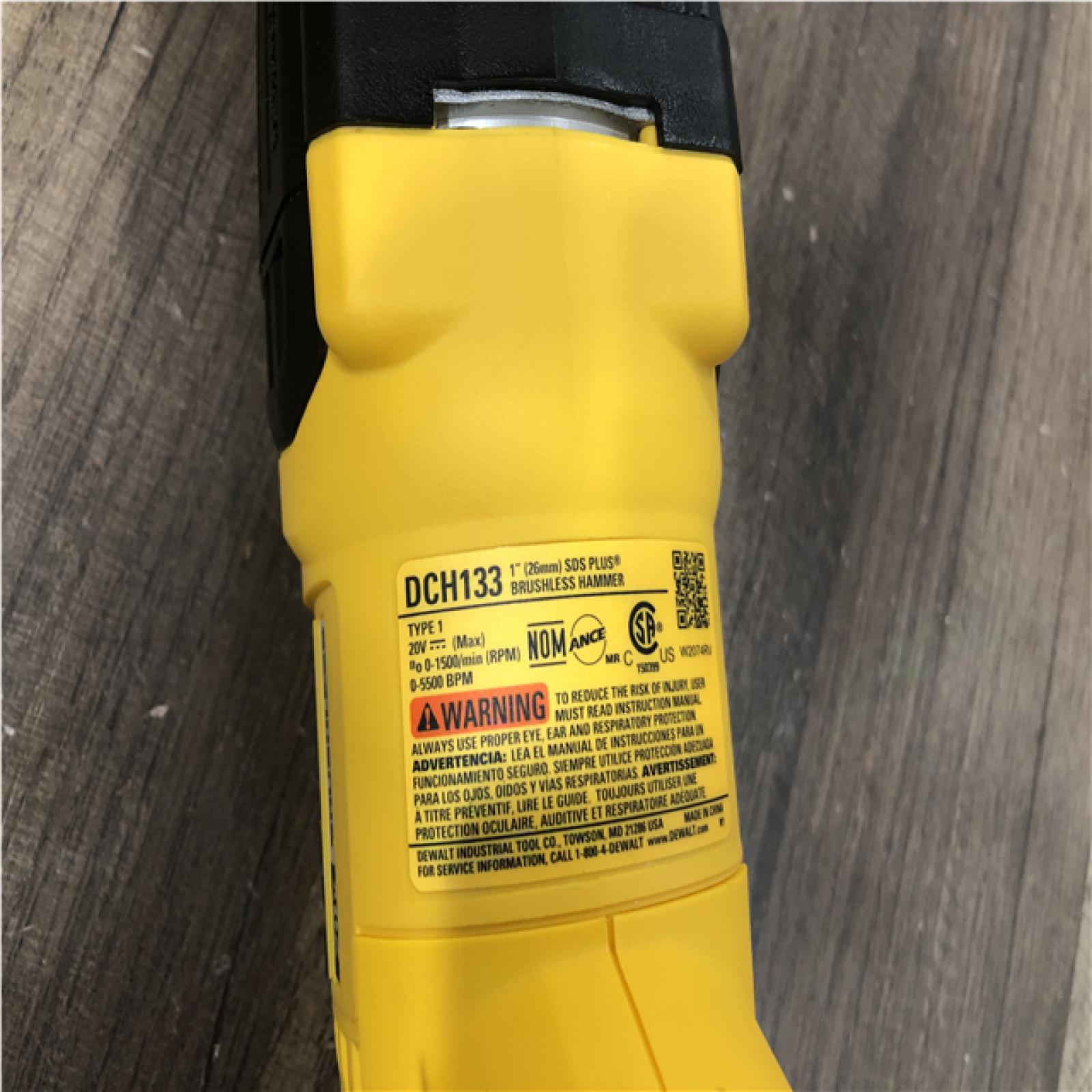 AS-IS DEWALT 20V MAX Cordless Brushless 1 in. SDS Plus D-Handle Concrete and Masonry Rotary Hammer (Tool Only)