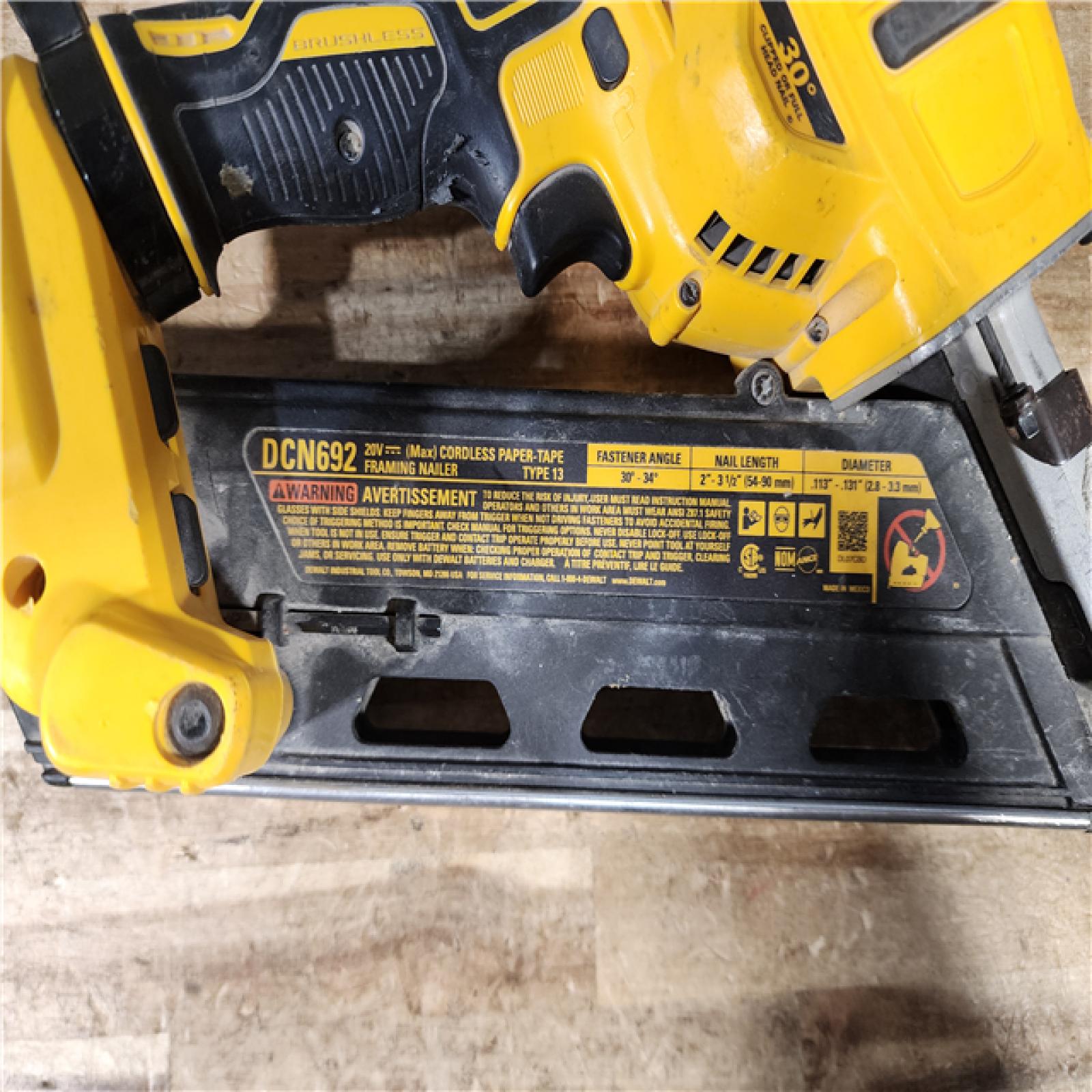 HOUSTON LOCATION - AS - IS DEWALT 20V 30 Degree Cordless Framing Nailer (Tool-Only)