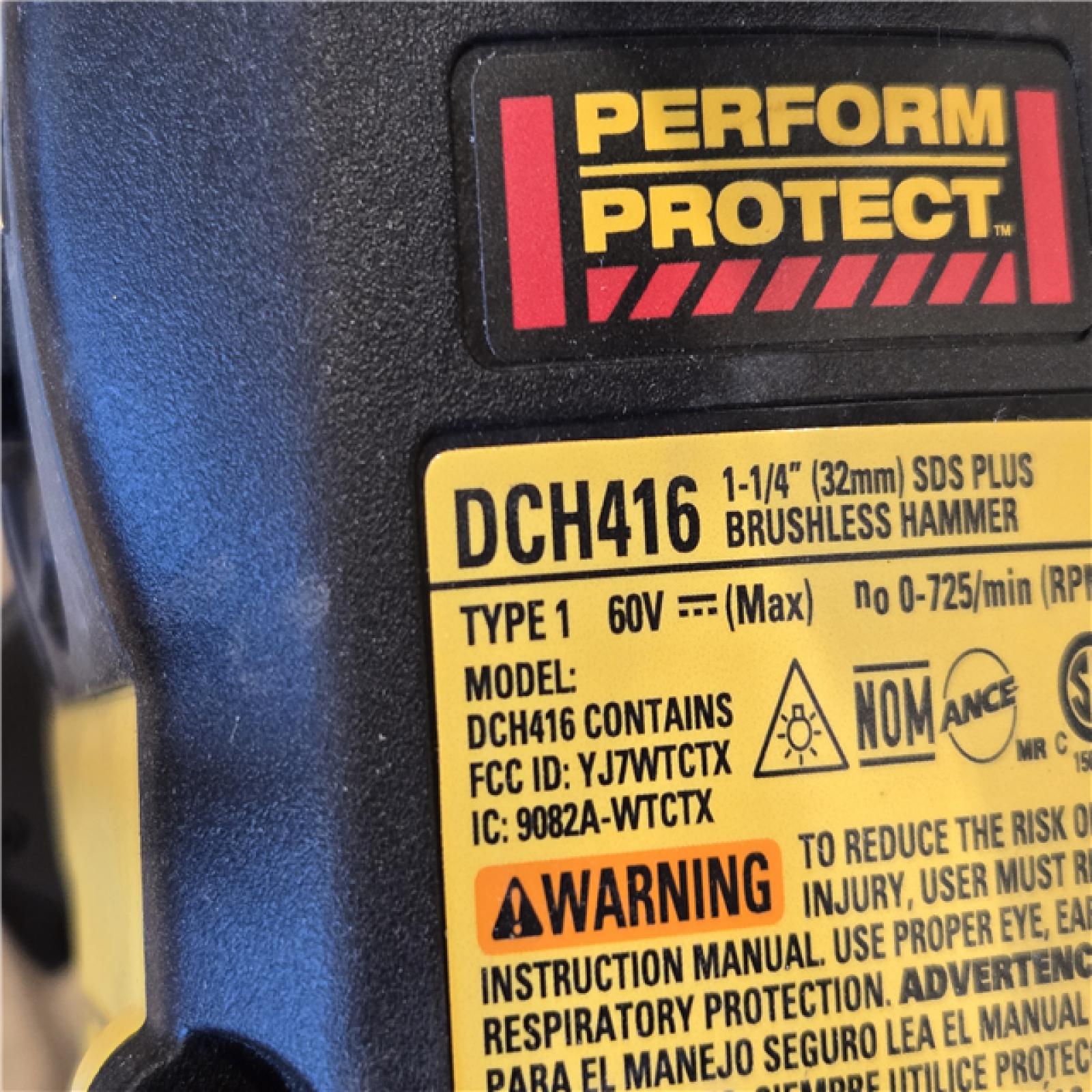AS-IS DEWALT FLEXVOLT 60V MAX Cordless 1-1/4 in. SDS Plus Rotary Hammer (Tool Only)