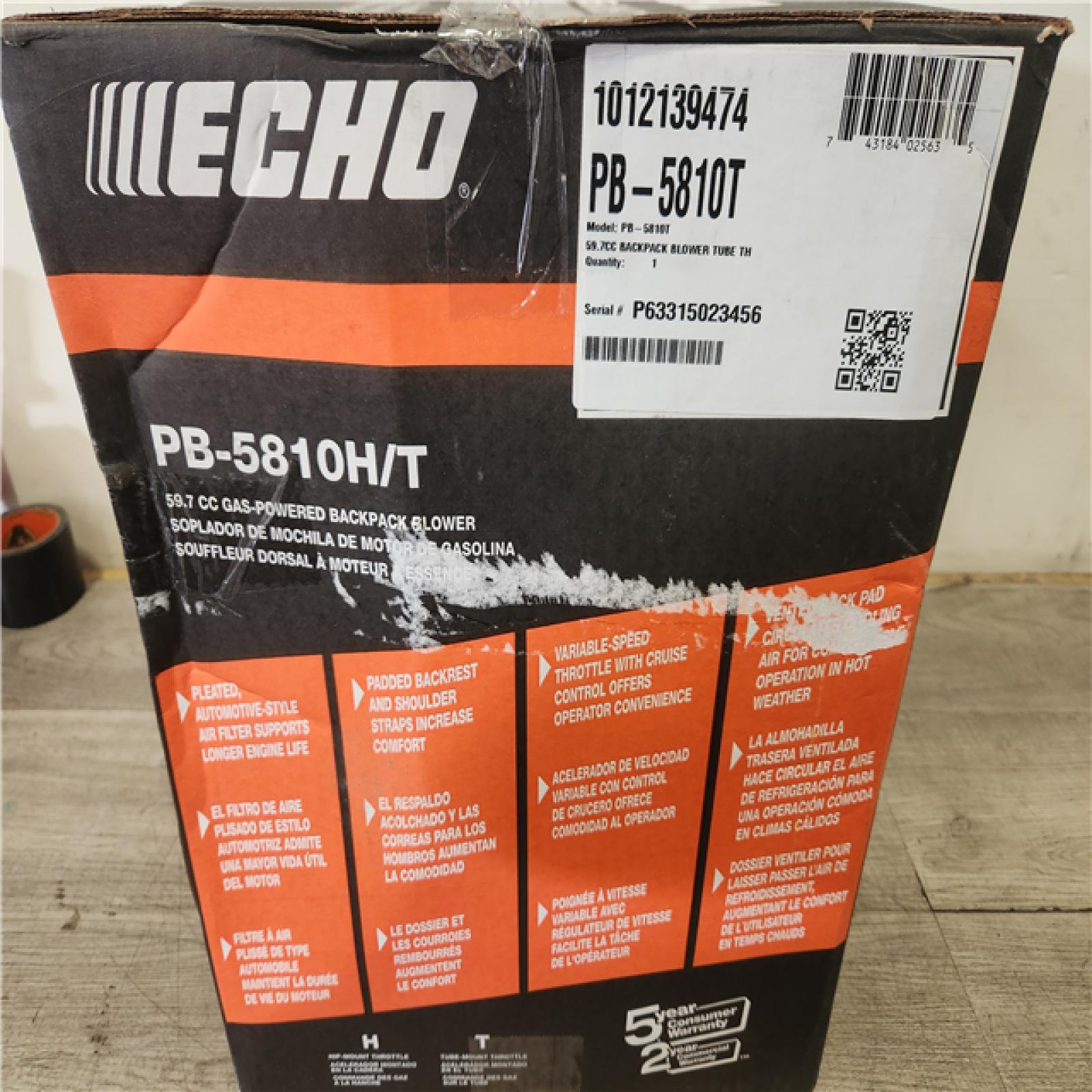 Phoenix NEW ECHO 200 MPH 700 CFM 59.7 cc Gas Low Exhaust Emission Engine Backpack Leaf Blower with Tube-Mounted Throttle