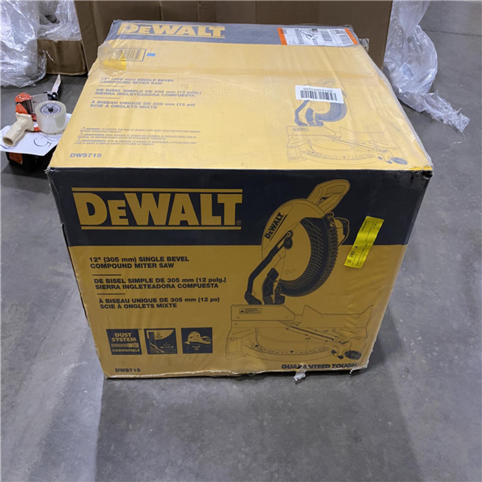 NEW- DeWalt 15 Amp Corded 12 in. Single Bevel Compound Miter Saw