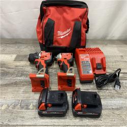 AS-IS Milwaukee18V Lithium-Ion Brushless Cordless Compact Drill/Impact Combo Kit
