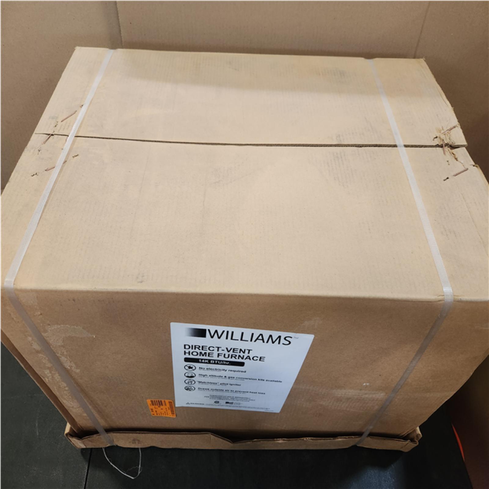 Phoenix NEW Williams Direct-Vent Gravity Wall Heater 14 000 BTUH  65% AFUE  Natural Gas Furnace