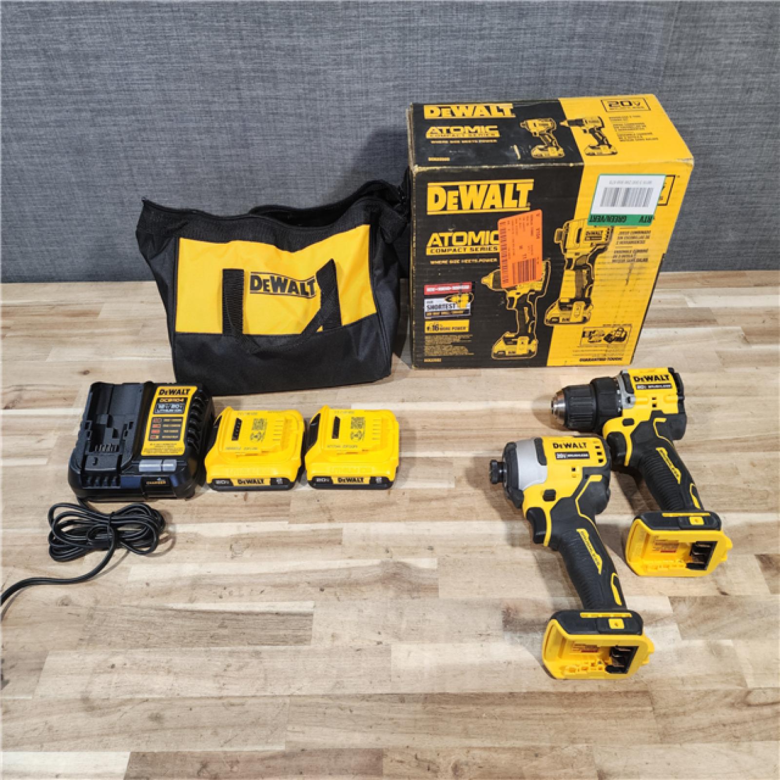 HOUSTON LOCATION - AS-IS DEWALT ATOMIC 20-Volt MAX Lithium-Ion Cordless Combo Kit