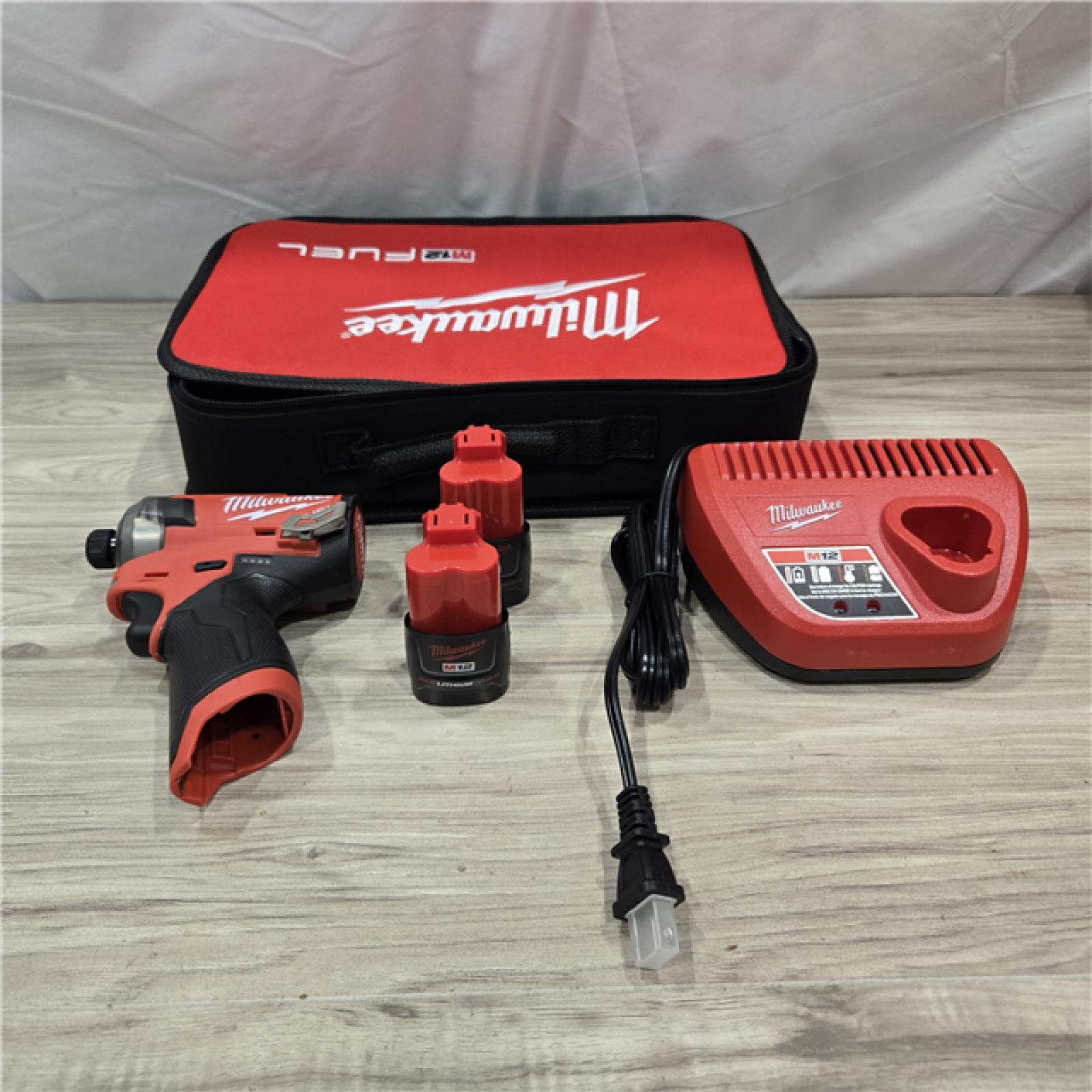AS-IS Milwaukee M12 FUEL SURGE 12V  Cordless 1/4 in. Hex Impact Driver Compact Kit