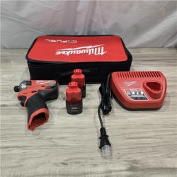 AS-IS Milwaukee M12 FUEL SURGE 12V  Cordless 1/4 in. Hex Impact Driver Compact Kit