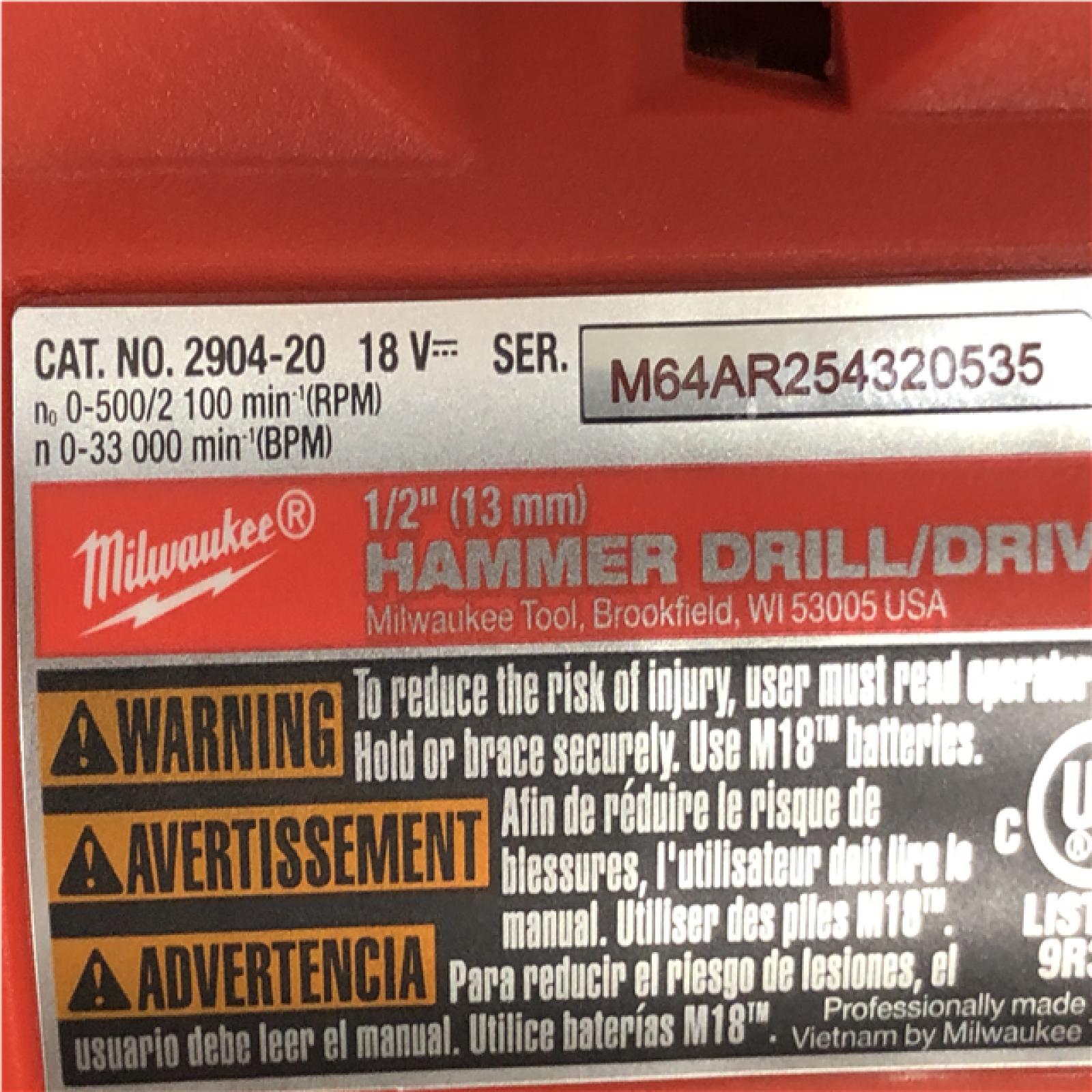 AS-IS Milwaukee FUEL 18V Lithium-Ion Brushless Cordless Hammer Drill and Impact Driver Combo Kit