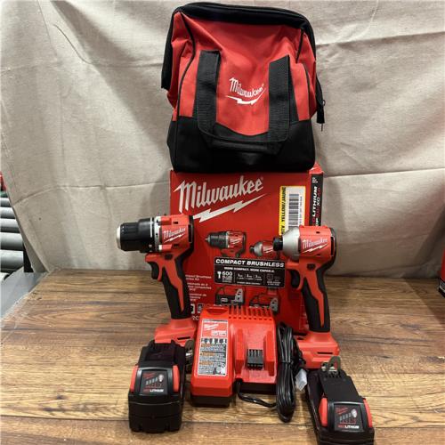 AS-IS Milwaukee M18 Compact Brushless 2-Tool Combo Kit