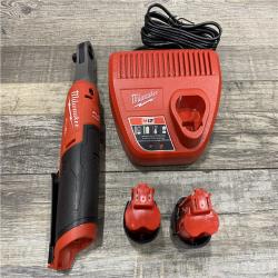 AS-IS Milwaukee FUEL 12V Lithium-Ion Brushless Cordless High Speed 3/8 in. Ratchet Kit