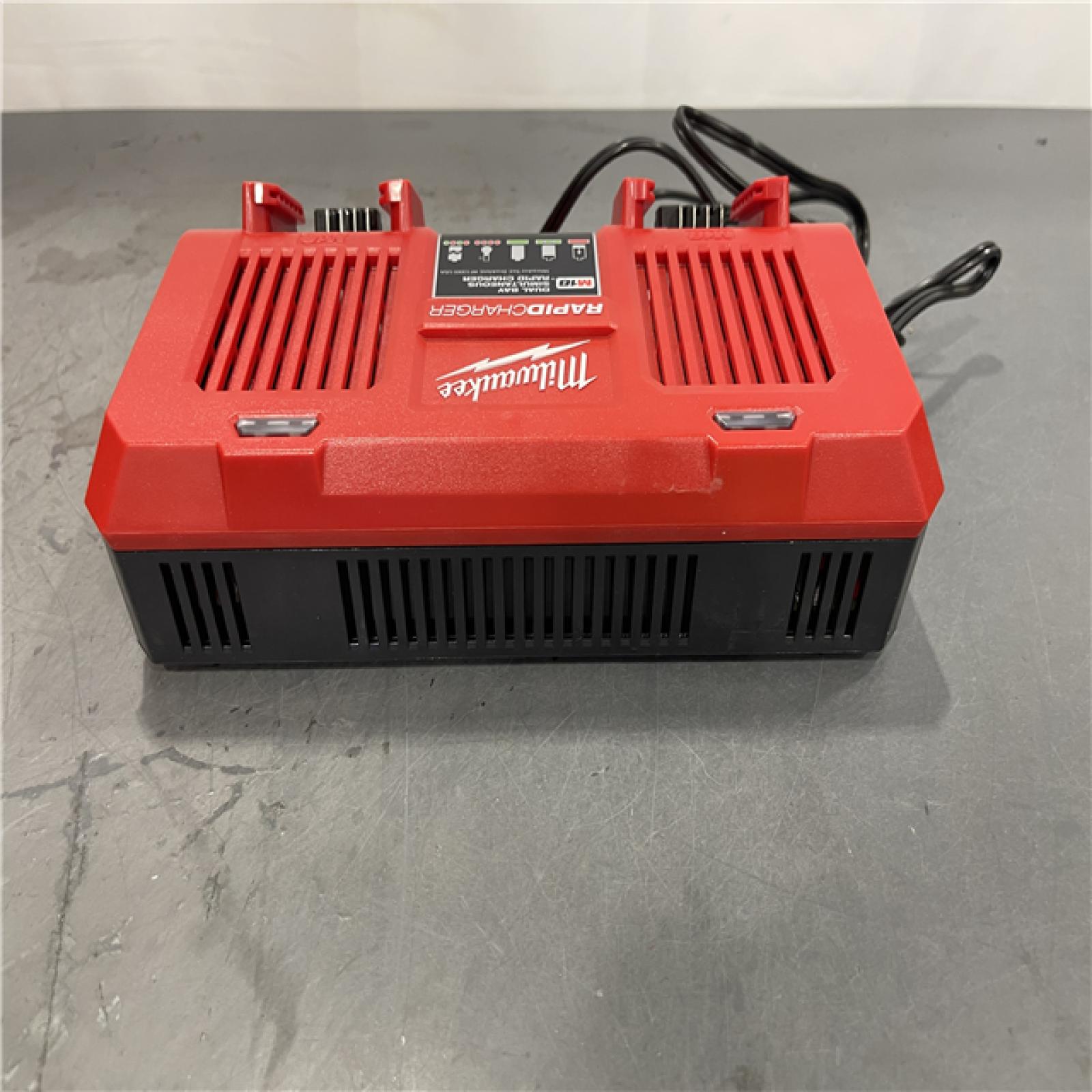 AS-IS - Milwaukee M18 18-Volt Lithium-Ion Dual Bay Rapid Battery Charger