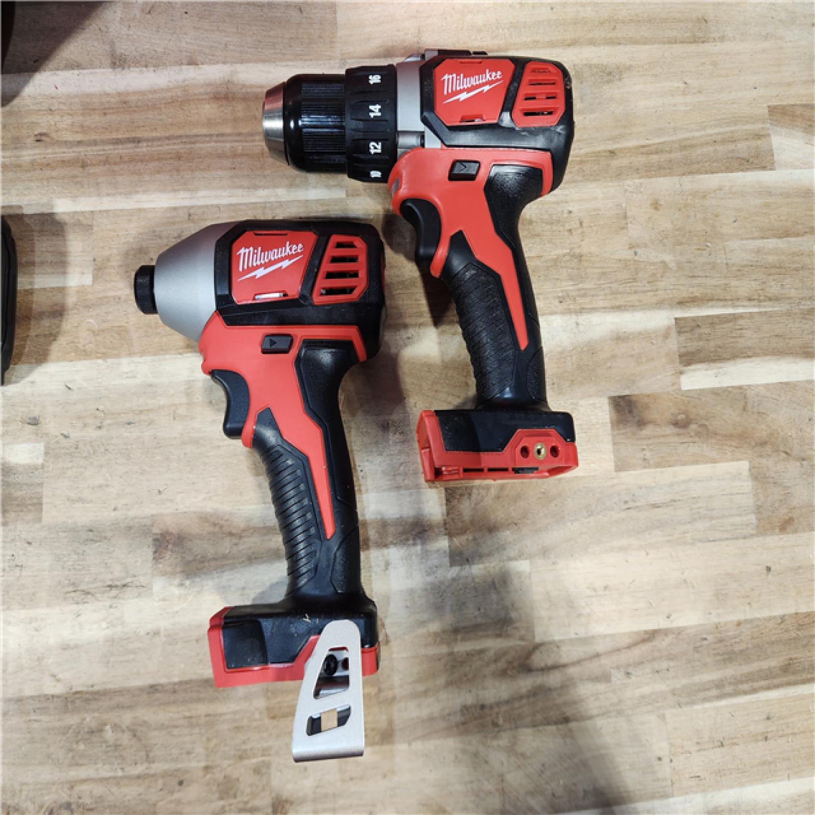 HOUSTON LOCATION - AS-IS Milwaukee 18V Lithium-Ion Cordless Drill Driver/Impact Driver Combo Kit
