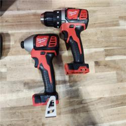 HOUSTON LOCATION - AS-IS Milwaukee 18V Lithium-Ion Cordless Drill Driver/Impact Driver Combo Kit