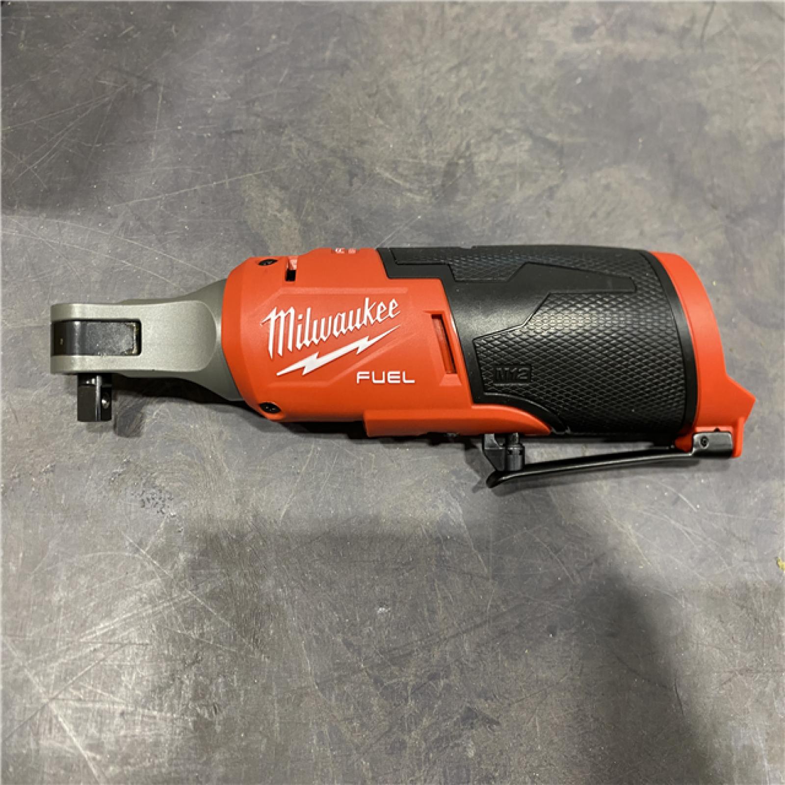 AS-IS Milwaukee FUEL 12-Volt Lithium-Ion Brushless Cordless High Speed 3/8 in. Ratchet (Tool-Only)