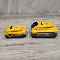 AS-IS Dewalt 20V MAX POWERSTACK Lithium-Ion Batteries and Charger Starter Kit (1.7 Ah/5 Ah) - DCBP315-2C