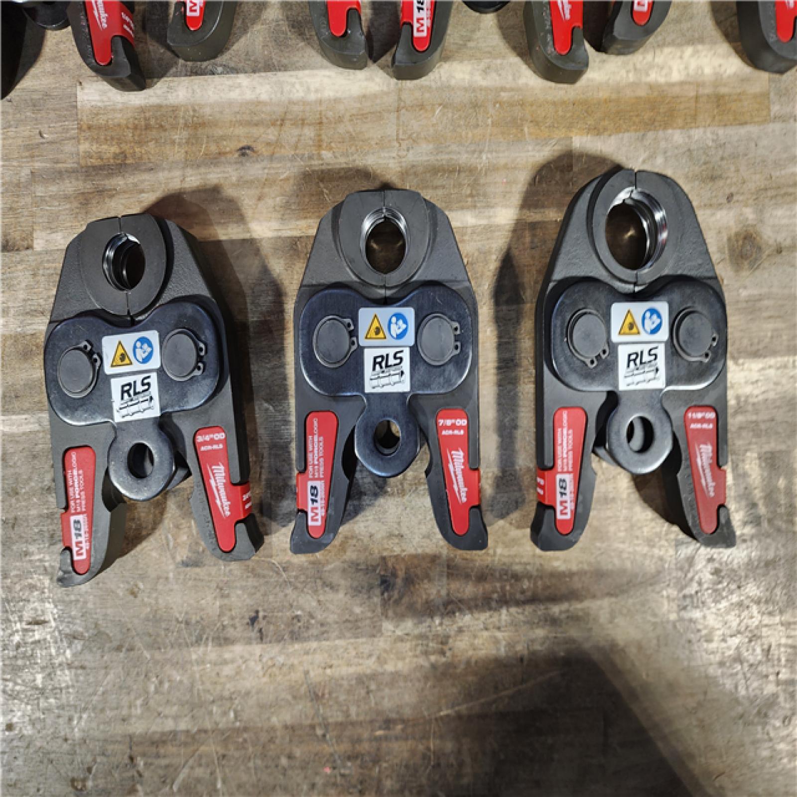 HOUSTON LOCATION - AS-IS Milwaukee 49-16-2662R 1/4, 3/8, 1/2, 5/8, 3/4, 7/8, 1 1/8 PRESS JAWS for M18
