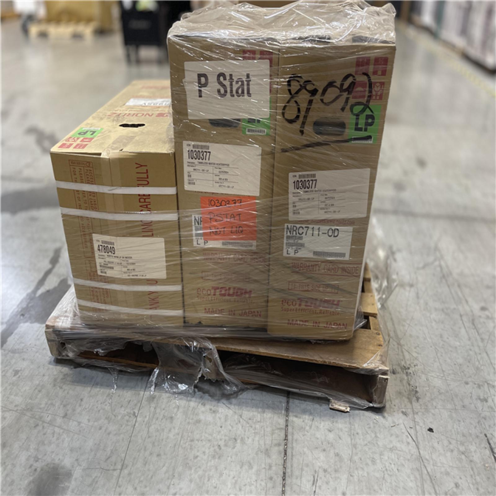 DALLAS LOCATION- NORITZ LP TANKLESS WATER HEATER MIXED PALLET (UNIT 5)