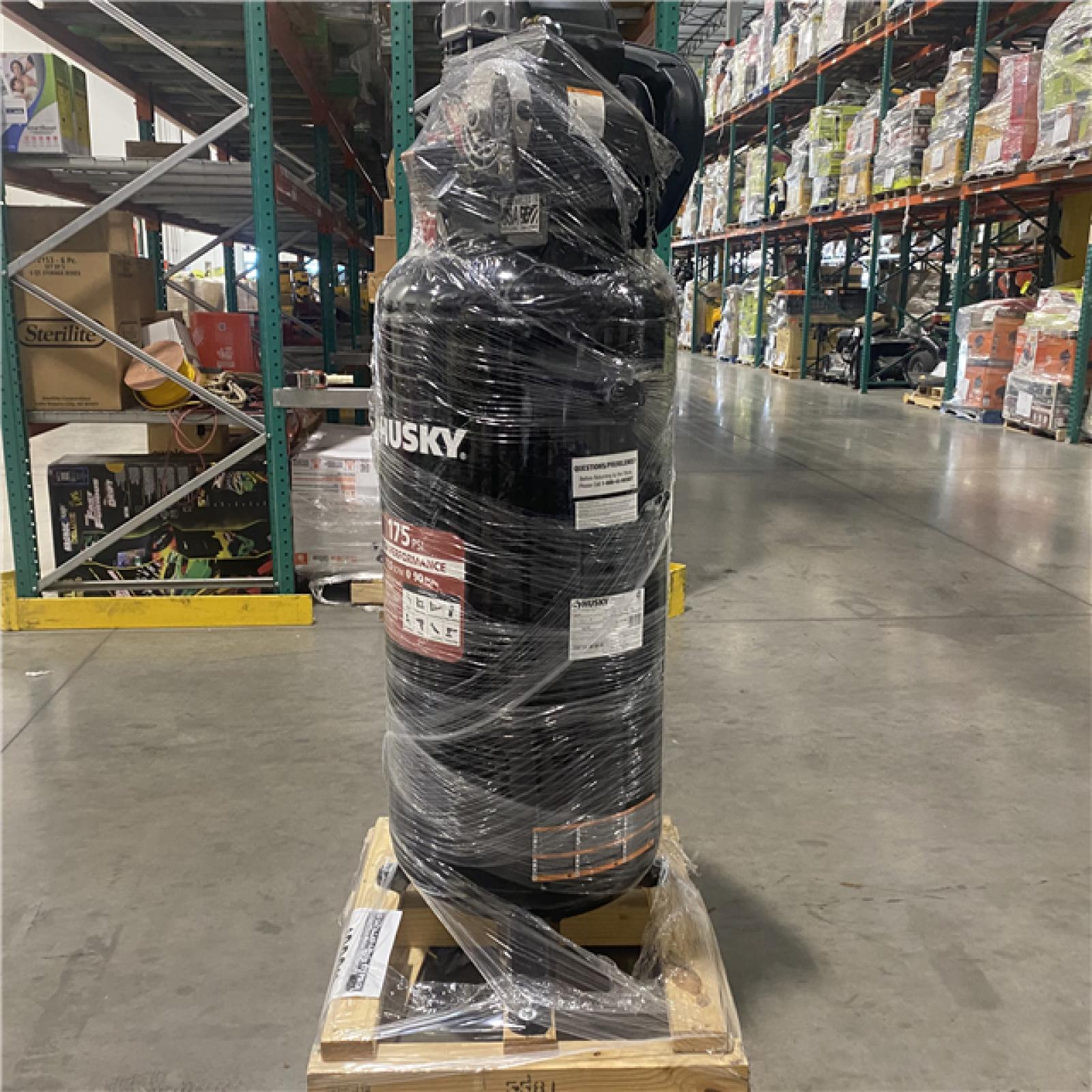 Dallas Location - As-Is Husky 60 Gal. 3.7 HP 1-Phase 175 PSI Stationary Electric Air Compressor