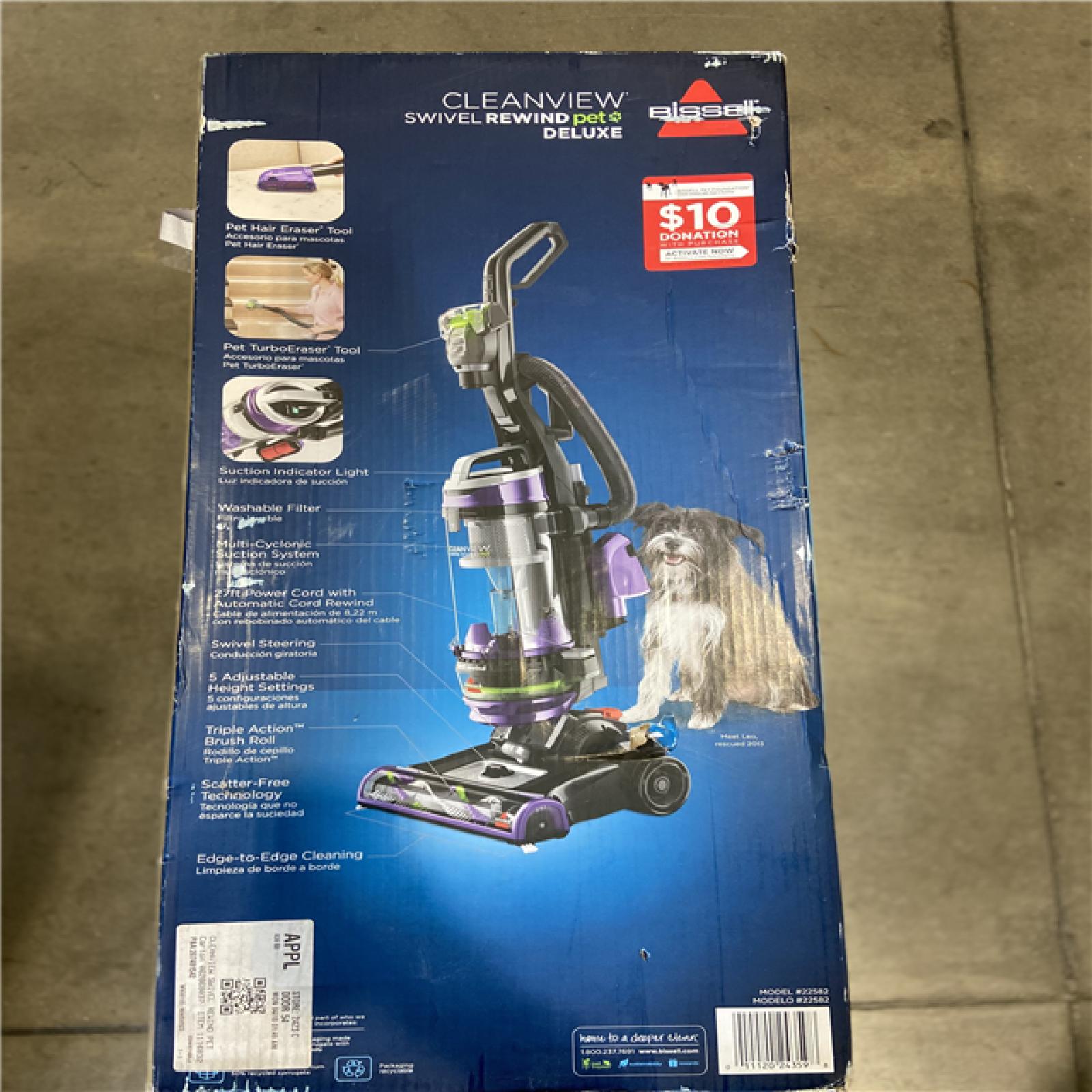 NEW!- BISSELL CleanView Swivel Rewind Bagless Pet Upright Vacuum Cleaner