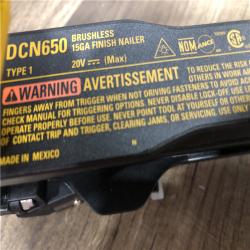 AS-IS DEWALT 20V MAX XR Lithium-Ion Cordless 15-Gauge Angled Finish Nailer (Tool Only)
