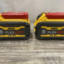 AS-IS DEWALT FLEXVOLT 20V/60V MAX Lithium-Ion 6.0Ah Battery Pack (2 Pack)