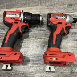 AS-IS Milwaukee 18-Volt Lithium-Ion Brushless Cordless Compact Hammer Drill/Impact Combo Kit