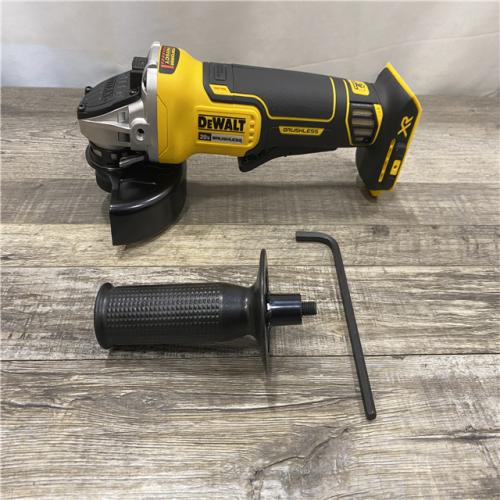 AS-IS DEWALT 20V MAX XR Cordless Brushless 4.5 in. Paddle Switch Small Angle Grinder with Kickback Brake (Tool Only)