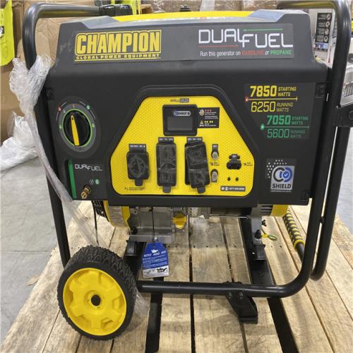 AS-IS - Champion Power Equipment 7850/6250-Watt Gasoline and Propane Powered Dual Fuel Portable Generator with CO Shield