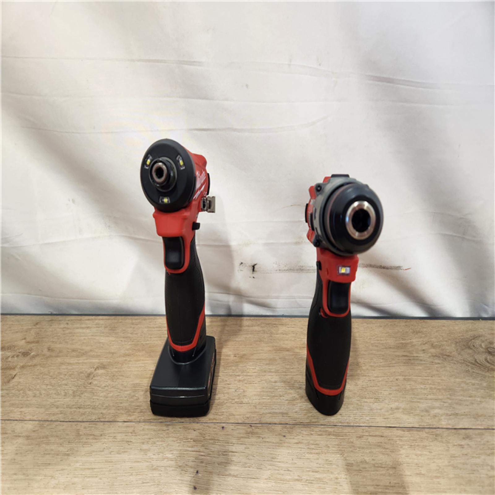 AS-IS- Milwaukee 12V Brushless Hammer Drill and Impact Driver Combo Kit