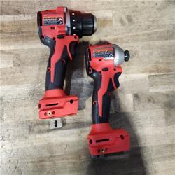 HOUSTON LOCATION - AS-IS Milwaukee M18 18V Lithium-Ion Brushless Cordless Compact Drill/Impact Combo Kit (2-Tool) W/(2) 2.0 Ah Batteries  Charger & Bag