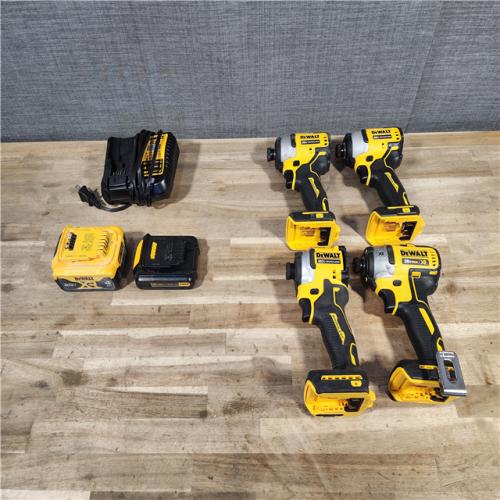 HOUSTON LOCATION - AS-IS DEWALT 4 TOOL COMBO KIT W/ (2) BATTERY & CHARGER
