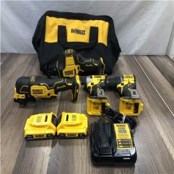 AS-IS DEWALT ATOMIC 20-Volt Lithium-Ion Cordless Brushless (4-Tool) Combo Kit