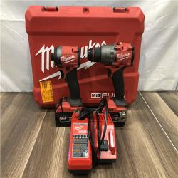 AS-IS Milwaukee FUEL 18V Lithium-Ion Brushless Cordless Hammer Drill and Impact Driver Combo Kit