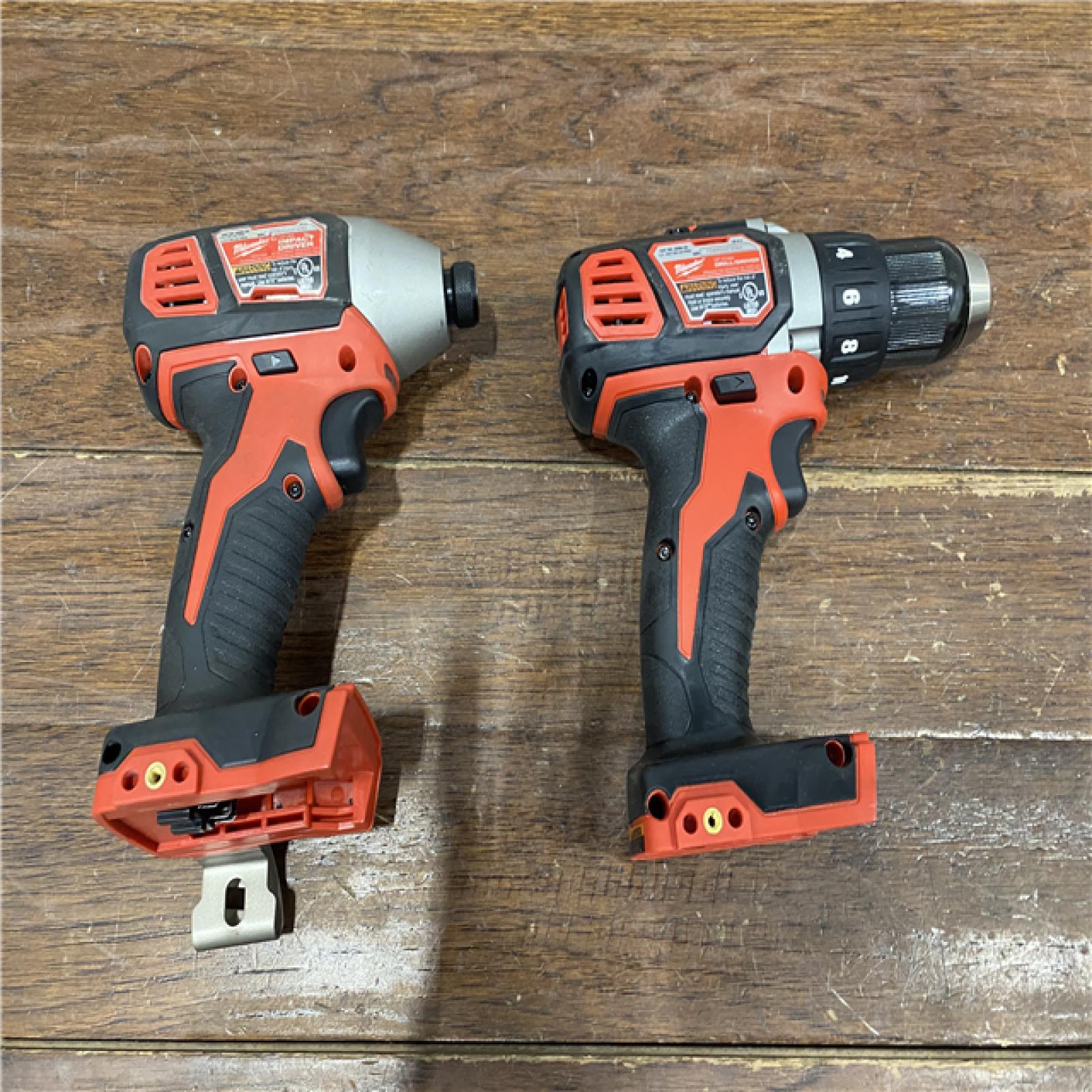 AS-IS Milwaukee M18 18V Cordless Brushed 2 Tool Drill/Driver and Impact Driver Kit