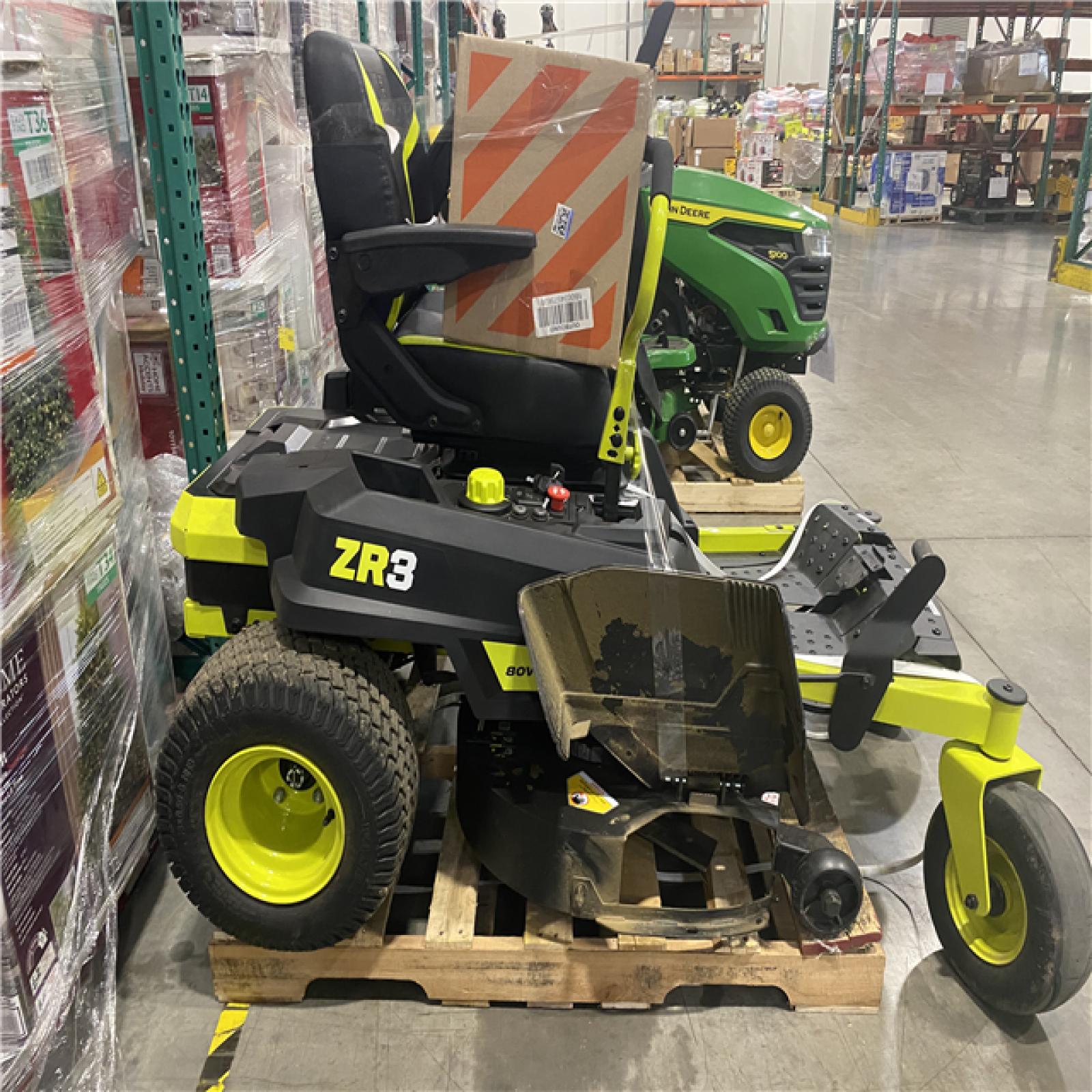 Dallas Location - As-Is RYOBI ZR3 80V HP Brushless Battery Cordless Electric 42 in. Zero Turn Riding Lawn Mower with (2) 14.0 Ah Batteries and Charger