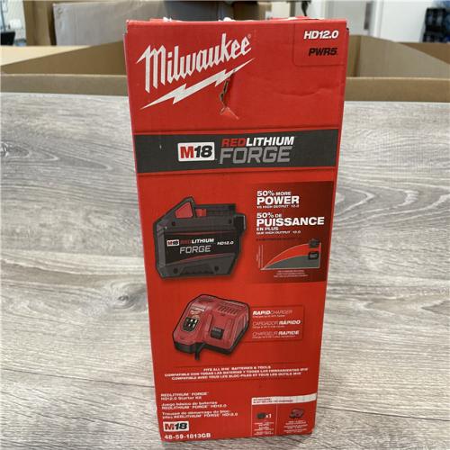 NEW - Milwaukee 18-Volt Lithium-Ion REDLITHIUM FORGE Starter Kit with 12. 0Ah Battery and Charger
