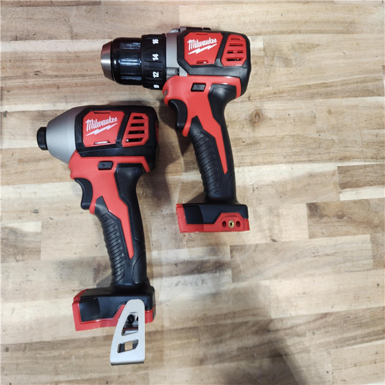 HOUSTON LOCATION - AS-IS Milwaukee 18V Lithium-Ion Cordless Drill Driver/Impact Driver Combo Kit