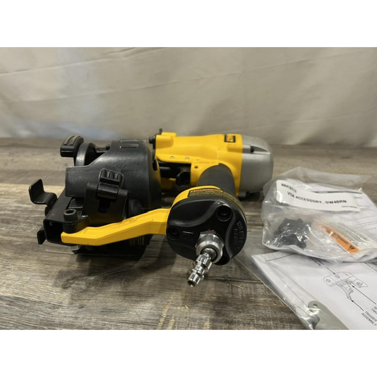 AS-IS DEWALT 1-3/4 in. 15 Degree Pneumatic Coil Roofing Nailer (Tool-Only)