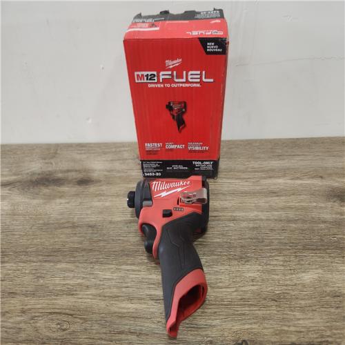 Phoenix Location NEW Milwaukee M12 FUEL 12V Lithium-Ion Brushless Cordless 1/4 in. Hex Impact Driver (Tool-Only)
