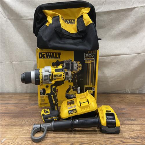 AS-IS DEWALT 20V XR Lithium-Ion Cordless Hammer Drill Kit with 8.0 Ah Battery, Charger and Kit Bag