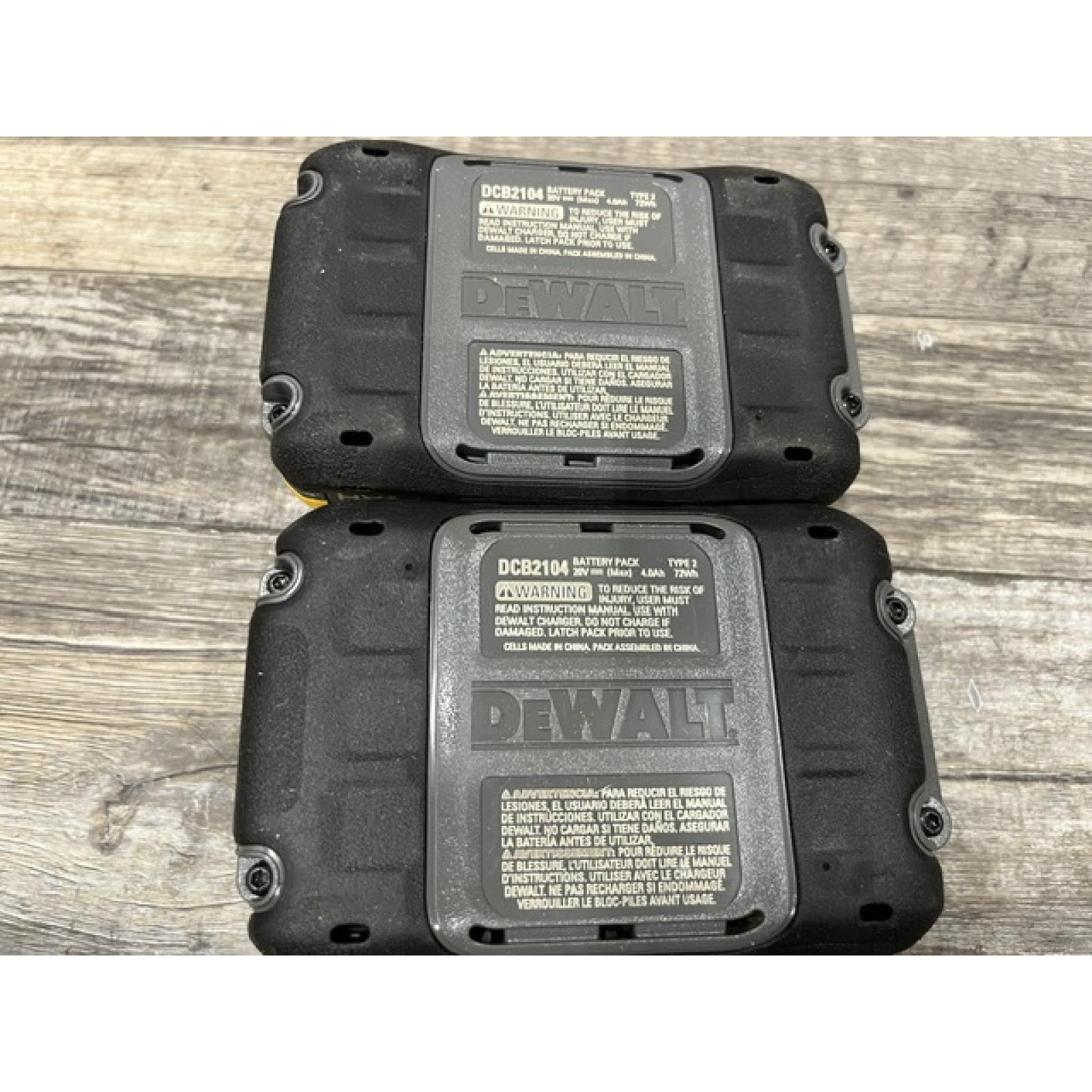 AS-IS DEWALT 20V MAX XR Lithium-Ion 4.0 Ah Battery Packs (2-Pack)